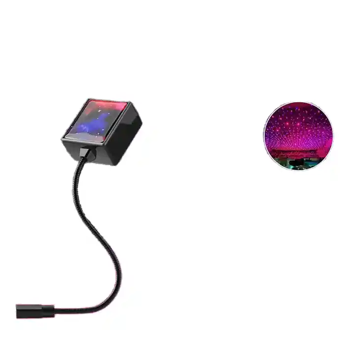 LED USB Starry Star Ambient Projector for Car Roof New Condition Interior Galaxy Sky Laser Lamp Red Blue Top Ceiling Light        Speacifactions: Voltage DC5V Type LED Car Roof Star Night Lights Condi